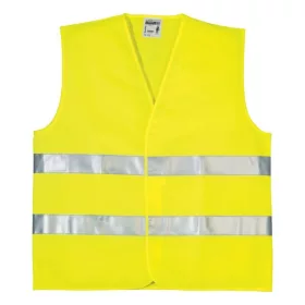 A jól szellőző, poliészter alapanyagú Fluo jól láthatósági mellény kivitelezése és szabása praktikus, hogy minden időjárás esetében kényelmesen hordható legyen a ruházat felett.