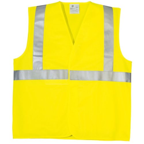 Euro Protection 70216-32 Fényvisszaverő mellény függőleges csíkkal - sárga (HV sárga, XL) XL
