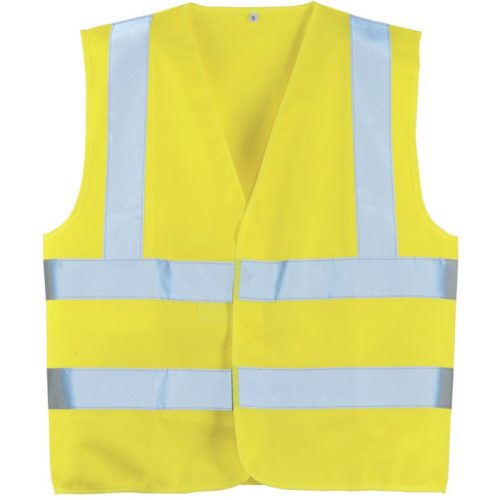 Jólláthatósági mellény vízszintes csíkkal