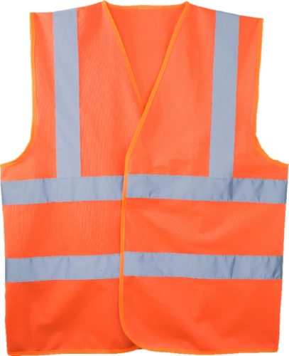 Euro Protection 70252 Jólláthatósági mellény 2 vízszintes csíkkal narancs (HV narancssárga, XL) XL