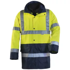 Ganteline FLUO 4/1PE SÁRGA/KÉK KABÁT XS Láthatósági sárga