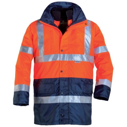 euro-protection 70548-79 fluo 4 1pe sárga kék kabát 4xl narancs