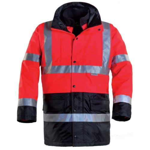 euro-protection 70548-79 fluo 4 1pe sárga kék kabát l piros