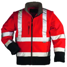 Ganteline FLUO SOFTSHELL 2/1 STATION DZSEKI PIROS/KÉK 3XL Láthatósági piros