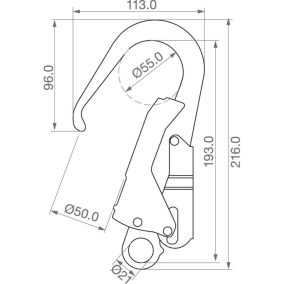euro-protection c71160 toplock karabíner kettős rugózárral