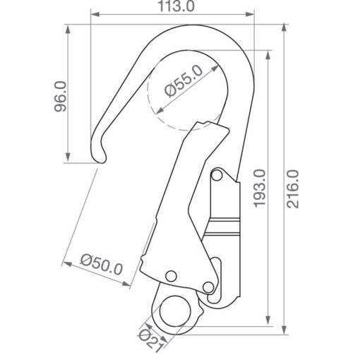 euro-protection c71160 toplock karabíner kettős rugózárral