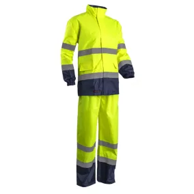 Euro Protection 7HWR Hi-way szellőző pe/pu esőruha narancs/kék (HV sárga/sötétkék, XXXL) XXXL