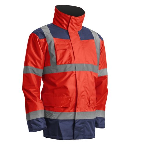 COVERGUARD 7KAN Kanata 4/1 HI-VIS PE kabát (HV piros/kék, S) S