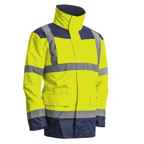 COVERGUARD 7KAN Kanata 4/1 HI-VIS PE kabát (HV sárga/kék, XS) XS