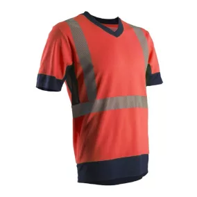 COVERGUARD 7KOM Komo HI-VIZ rövid ujjú póló (piros, S) S