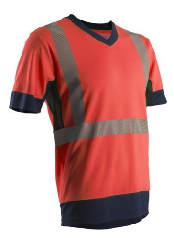 COVERGUARD 7KOM Komo HI-VIZ rövid ujjú póló (piros, S) S