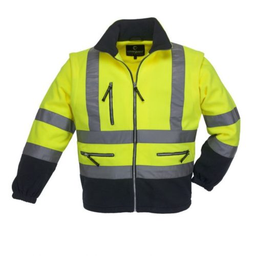 Euro Protection 7PST Fluo pulóver levehető ujjú narancs (HV sárga/sötétkék, M) M