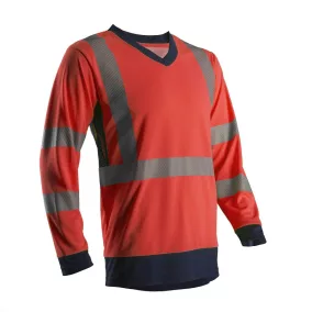 COVERGUARD 7SUN Suno HI-VIZ hosszú ujjú póló (piros, S) S