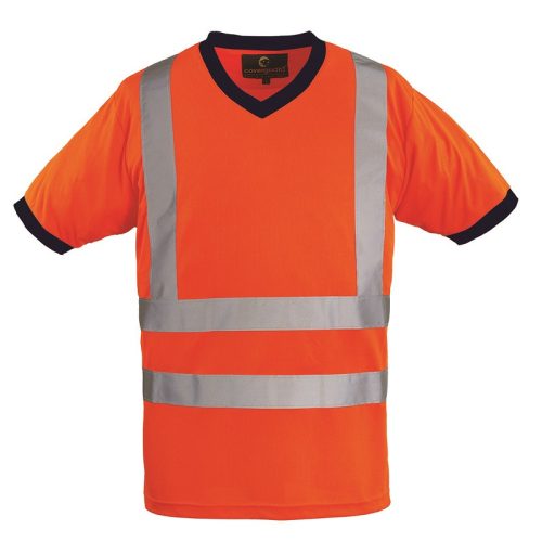 COVERGUARD 7YAV Yard v-nyakú Fluo póló (HV narancssárga, XXL) XXL