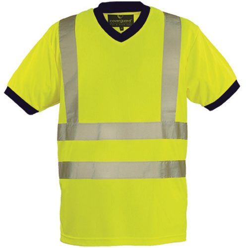 COVERGUARD 7YAV Yard v-nyakú Fluo póló (HV sárga, XXXL) XXXL