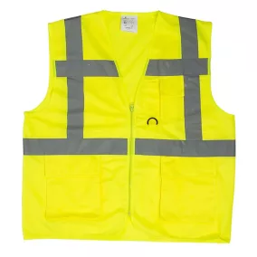 COVERGUARD 7YGM Yard többzsebes Fluo mellény (HV sárga, 2XL) 2XL