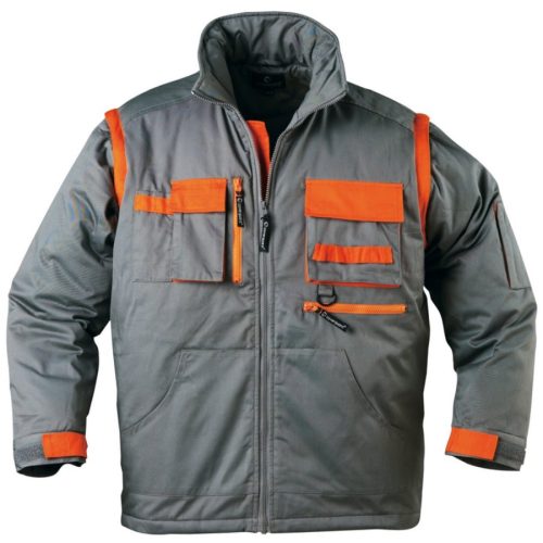 euro-protection 8pad-t paddock télikabát szürke s narancs