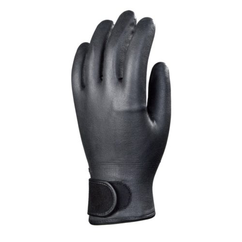 euro-protection 9079-80 bélelt fekete nitril védőkesztyű 9