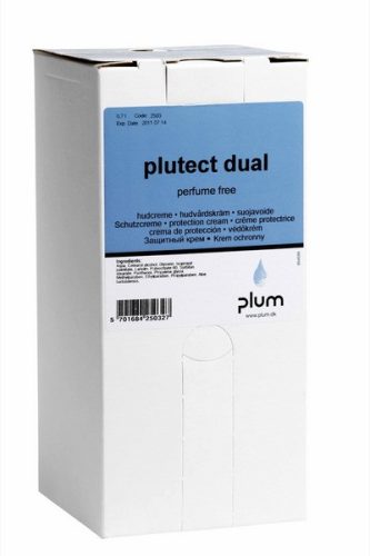 A vizes és olajos bázisú anyagok elleni védelmet szolgálja a Plum Plutect Dual védőkrém, melyet munkavégzés előtt, tiszta, száraz kézre kell felvinni a teljeskörű védelem érdekében.