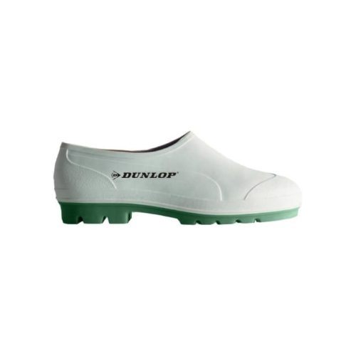 A Dunlop Wellie PVC papucs nemcsak a víznek, de az általánosan használt maró hatású vegyszerknek is ellenáll.