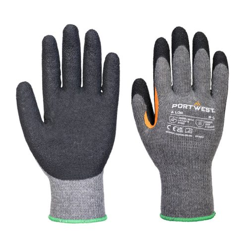 Portwest A106 Grip 10 Latex megerősített hüvelykujjas kesztyű (12 pár) XXL