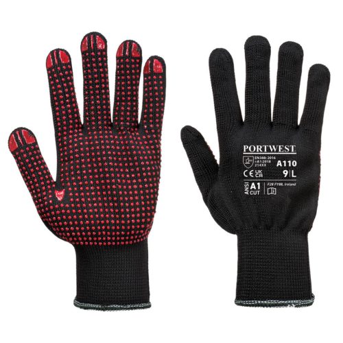 Portwest A110 Nylon kesztyű PVC pontozott XXS