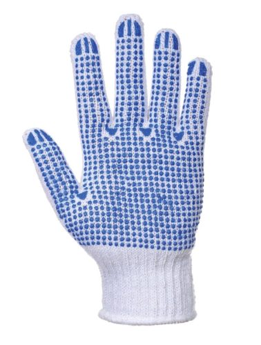 portwest a111 pvc pontozott kesztyű m fehér kék