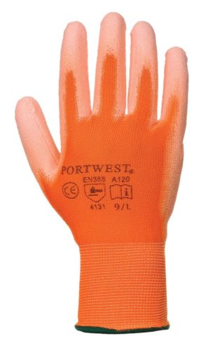 Portwest A120 Portwest A120 PU tenyérmártott munkavédelmi kesztyű (narancs, S) S