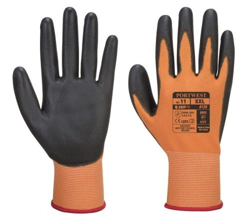 Portwest A120 A120 - Nylon kesztyű PU tenyérmártott 6/XS