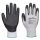 Portwest A124 Grip 13 PVC pöttyös érintőképernyős kesztyű (12 pár) (szürke/fekete, XS) XS