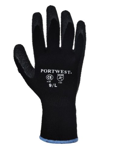 A Thermal mártott latex munkavédelmi kesztyű téli kivitelezésben különösen alkalmas hűtőházi, építőipar, logisztikai, karbantartási munkálatok során a munkavállaló kezének megóvására, a kéz melegen ta