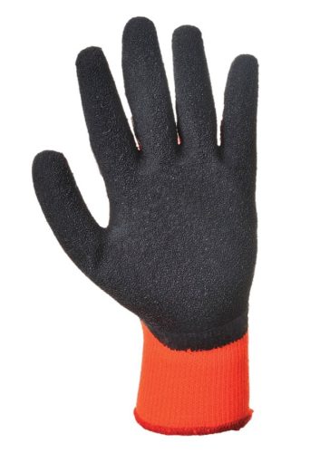 A Thermal mártott latex munkavédelmi kesztyű téli kivitelezésben különösen alkalmas hűtőházi, építőipar, logisztikai, karbantartási munkálatok során a munkavállaló kezének megóvására, a kéz melegen ta