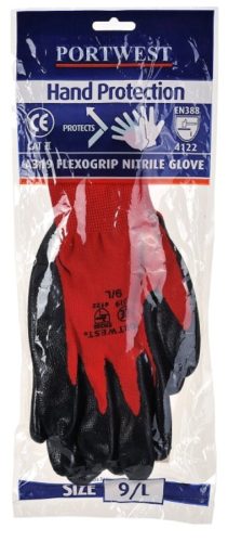 Nylon tenyérmártott nitril kesztyű (kisker csomagolás)