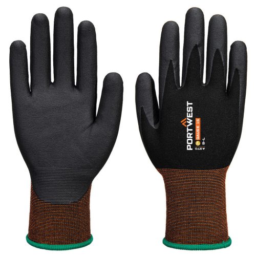 Portwest GP Grip 15 Nitril Mikrohabos kesztyű 3XL Fekete
