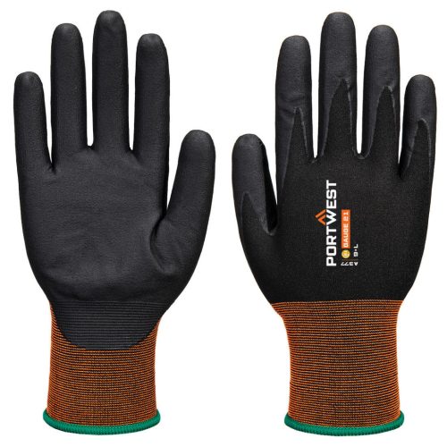 Portwest GP Grip 21 Nitril Mikrohabos kesztyű XXL Fekete