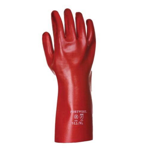 A Portwest hosszú szárú PVC munkavédelmi kesztyű puha pamut béléssel teszi kénylemesebbé a nedves, vizes munkakörnyezetben végzett munkát.