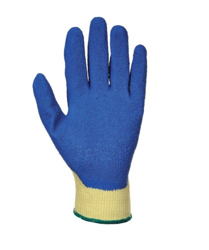 portwest a610 kevlar® tenyérmártott latex kesztyű m sárga kék