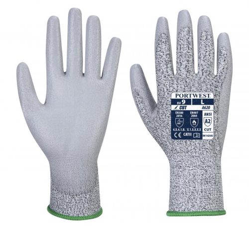 Portwest A620 A620 - PU tenyérmártott vágásbiztos kesztyű, Cut 3 12/3XL