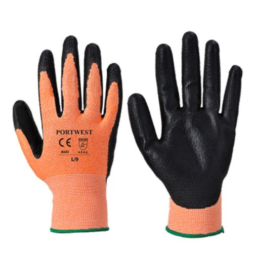 Portwest A643 Sárga Cut 3 Nitrilhab vágásbiztos kesztyű (narancs, XL) XL