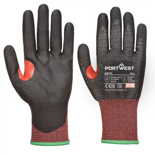 Portwest A670 A670 CT200 AHR13 PU vágásbiztos kesztyű XS