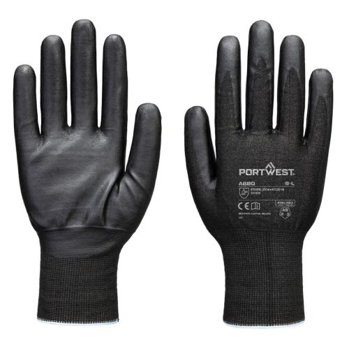 Portwest A680 Cut F21 Nitril Tungsten kesztyű A9 Fekete 6/XS