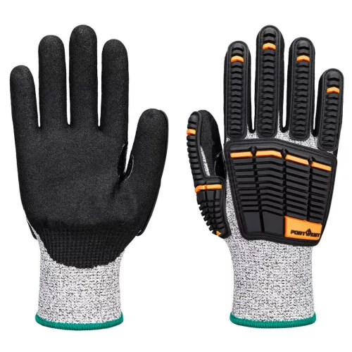 Portwest A718 Impact C13 nitrilhab kesztyű Szürke/Fekete 6/XS