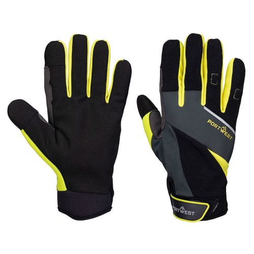 Portwest A774 A774 DX4 LR Cut kesztyű (fekete/sárga, XXL) XXL