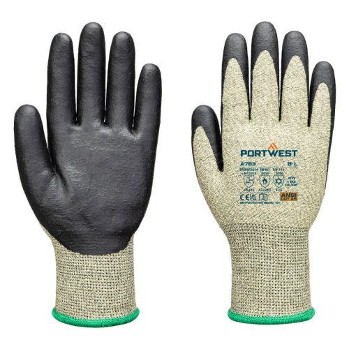Portwest A783 Arc Grip 13E 3. szintű kesztyű Zöld/Fekete 7/S