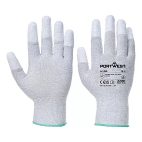 Portwest Antistatic PU F-Tip Glove Pk12 2XS Szürke