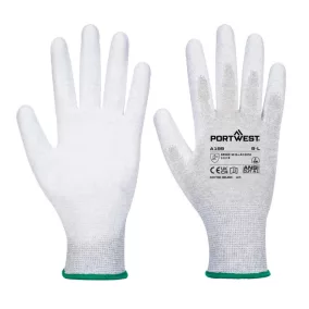 Portwest Antistatic PU Palm Glove Pk12 2XS Szürke