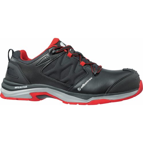 ALBATROS ALB-646200 Albatros Ultratrail Black Low S3 ESD HRO SRC védőcipő (fekete/piros, 44) 44