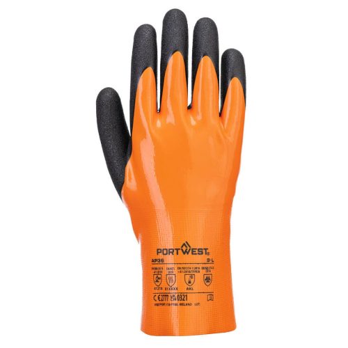 portwest ap36 grip 15 nitril kesztyű xxl narancs fekete