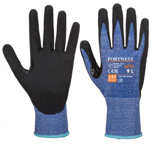 Portwest AP52B Dexti Cut, 5 Ultra kesztyű - kék/fekete (kék/fekete, XXL) XXL