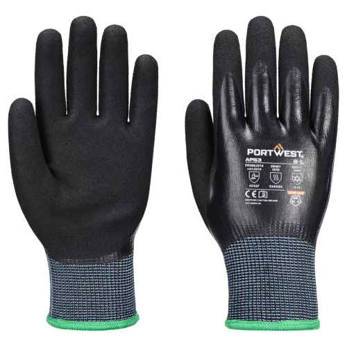 termék:  Portwest Cut F15 Nitrile Cold Glove S Fekete